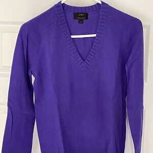 J crew cotton and cashmere sweater v neck S